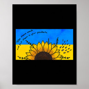 Póster Tomar semillas de girasol puestas en bolsillos me