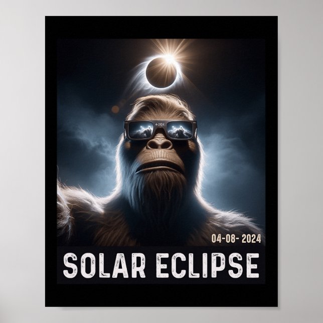 Póster Tomar Un Selfie Con El Eclipse Solar 2024 Me Glass (Frente)