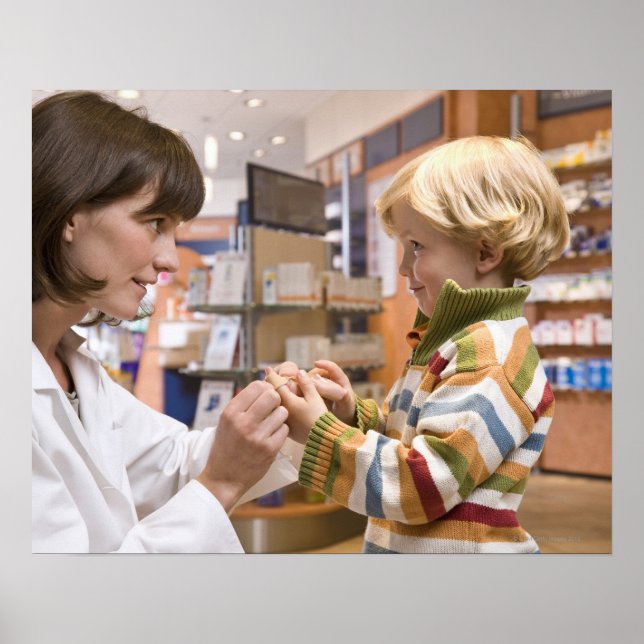 Póster tomas interiores de una farmacia (Frente)