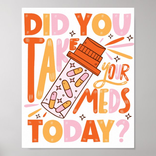 Póster ¿tomaste tus medicinas hoy? (Frente)
