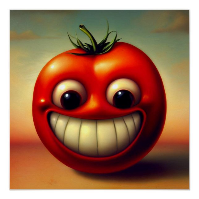 Póster Tomate alegre (Anverso)