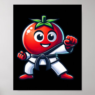Póster Tomate de Karate Diseño de Artes Marciales Más Div