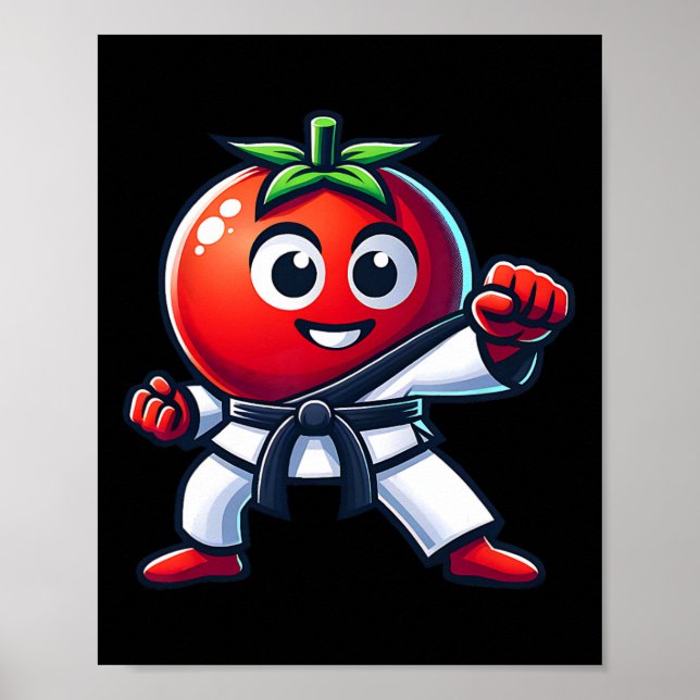Póster Tomate de Karate Diseño de Artes Marciales Más Div (Frente)