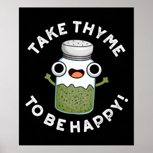 Póster Tómate El Time Para Ser Feliz De Herb Pun