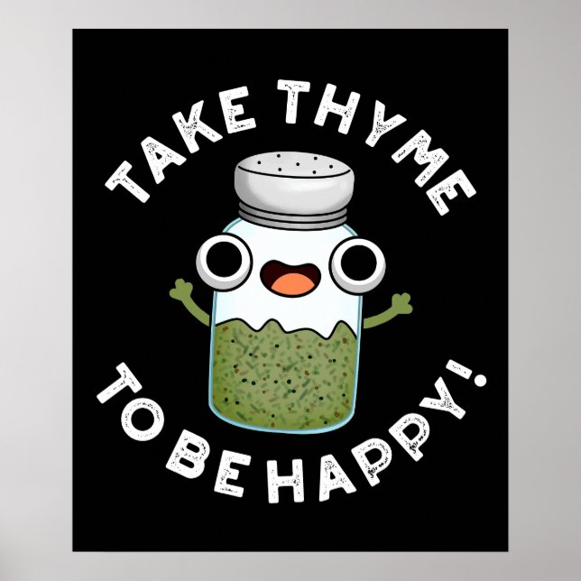 Póster Tómate El Time Para Ser Feliz De Herb Pun (Frente)