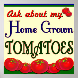 Póster Tomate Gardener casero dice Poster