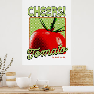 Póster Tomate Retro Pop Art Cheers