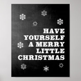 Póster Tómate Un Chalkboard Con Navidades.