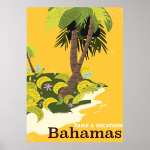 Póster Tómate unas vacaciones cartel de viaje vintage de 