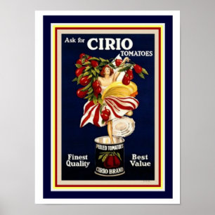 Póster Tomates Cappiello Ad Poster-Cirio 12 x 16