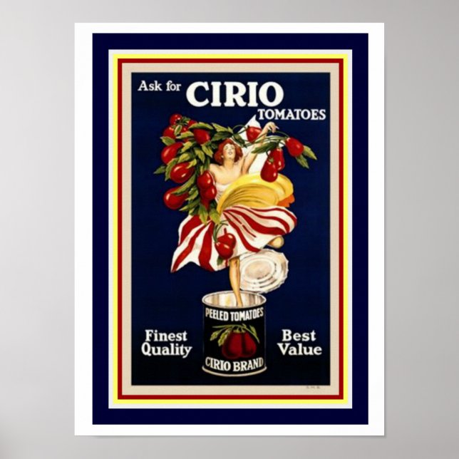 Póster Tomates Cappiello Ad Poster-Cirio 12 x 16 (Frente)