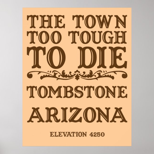 Póster Tombstone Arizona (Frente)