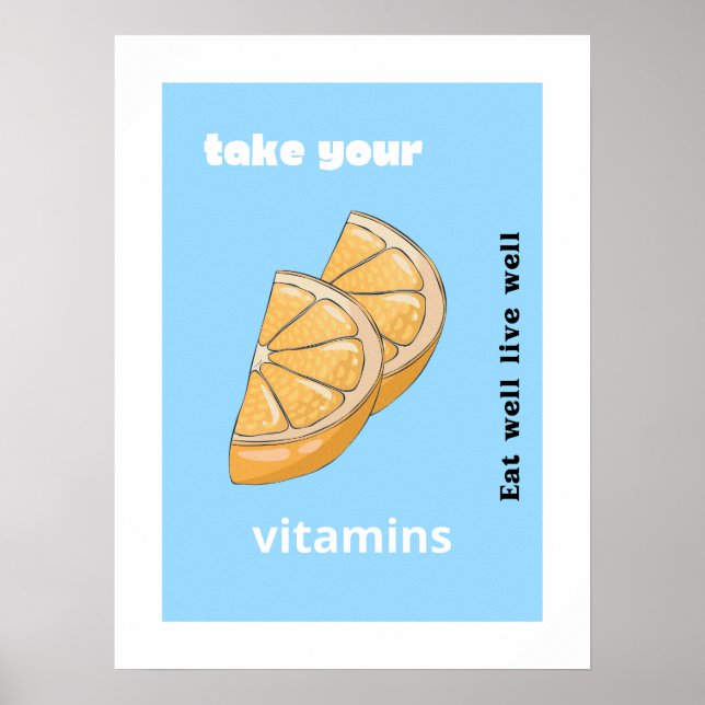 Póster Tome sus vitaminas (Frente)