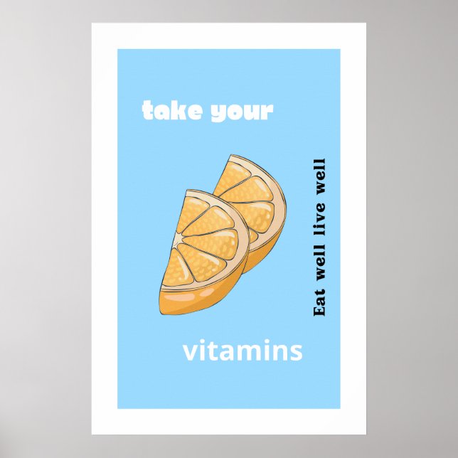 Póster Tome sus vitaminas (Frente)