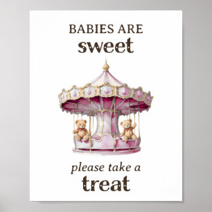 Póster Tome un tratamiento a Teddy Bear Chica gemelo Baby