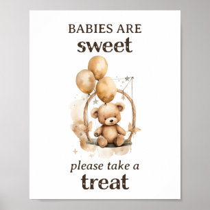 Póster Tome un tratamiento con Teddy Bear Sexo Neutral Ba