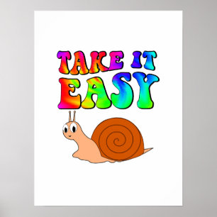 Póster Tómelo Fácil Personalizado Con Texto Groovy