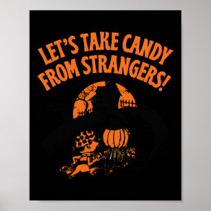 Póster Tomemos Candy De Los Extraños Halloween 2
