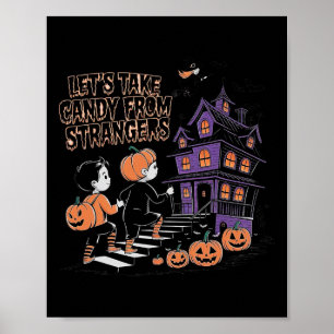 Póster Tomemos Candy De Los Extraños Halloween 6
