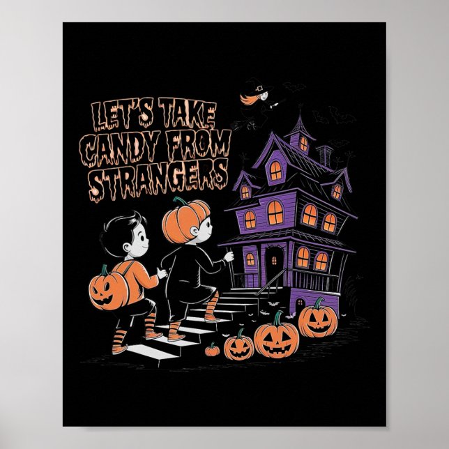 Póster Tomemos Candy De Los Extraños Halloween 6 (Frente)