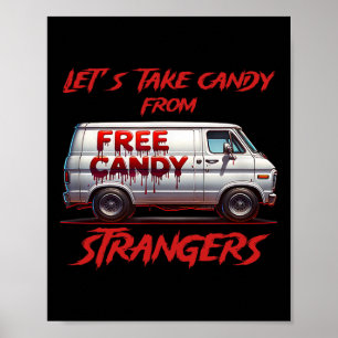 Póster Tomemos el dulce de los extraños divertidos Hallow