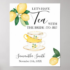 Póster Tomemos té con la novia que será Limones Letrero d