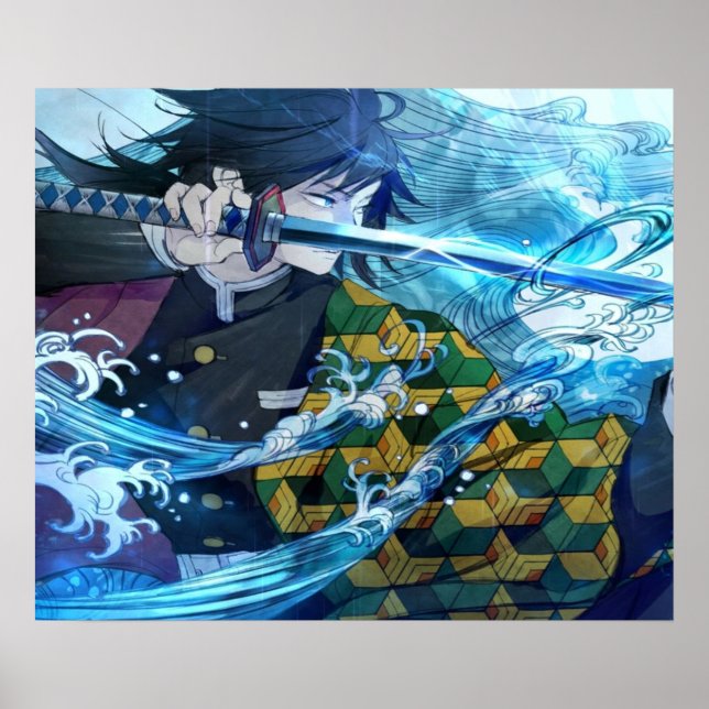 Póster tomioka giyuu demagogador (Frente)