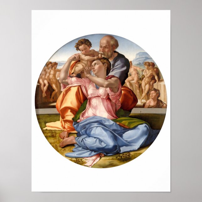 Póster Tondo Doni - Michelangelo Buonarotti (Frente)