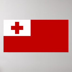 Póster Tonga - Bandera de Tonga