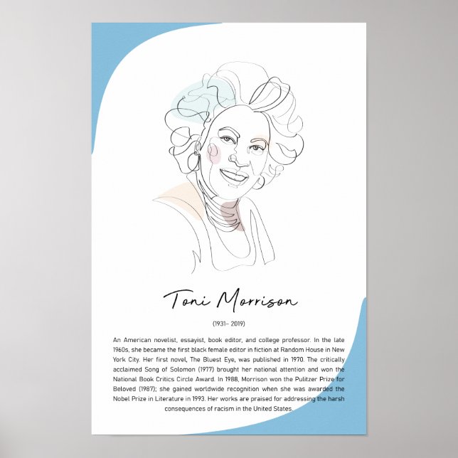 Póster Toni Morrison (Frente)