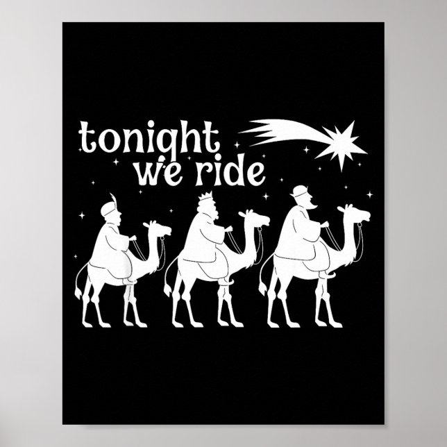 Póster Tonight We Ride Christmas, 3 Wise Men, Christian C (Frente)