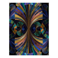 Tono de joya azul púrpura dorado Art Deco