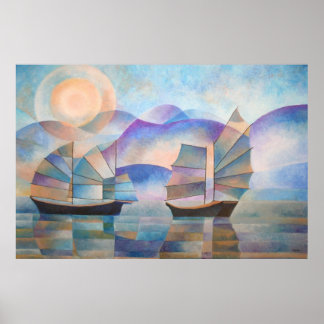 Póster Tonos de basura oriental de tranquilidad