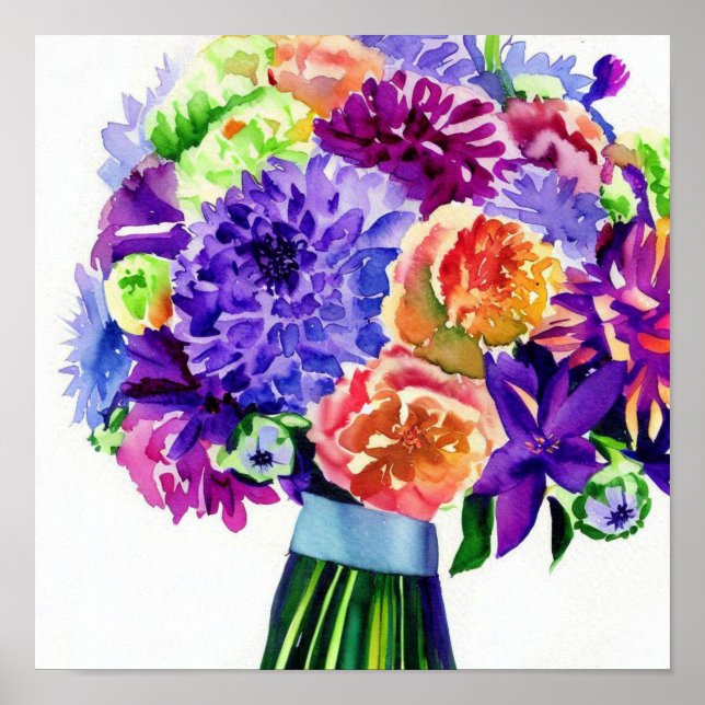 Póster Tonos de joyas bohemias, asistentes Bouquet (C) (Frente)