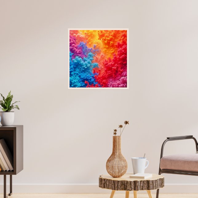 Póster Tonos de Nube Abstractos Vibrantes (Salón 3)