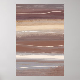 Póster Tonos de tierra silenciados ciruela Minimalista Re