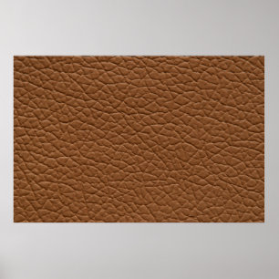 Póster Tonos marrones claros de cuero falso textura princ