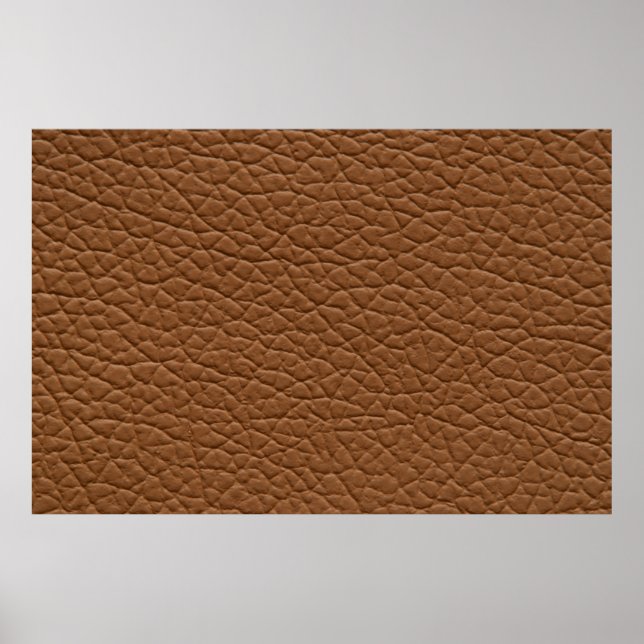 Póster Tonos marrones claros de cuero falso textura princ (Frente)