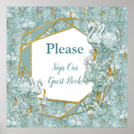 Póster Tonos pasteles suaves de verde sabio