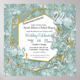 Póster Tonos pasteles suaves de verde sabio