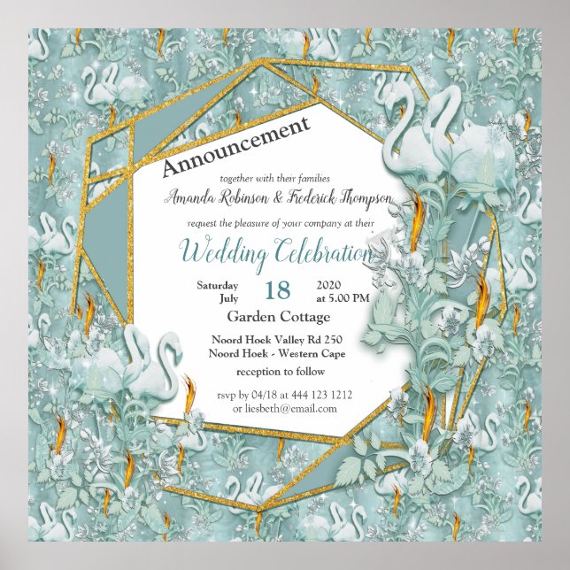 Póster Tonos pasteles suaves de verde sabio (Frente)