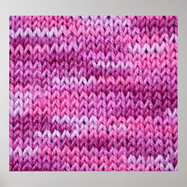 Póster Tonos púrpuros Textura de tela de punto (Frente)
