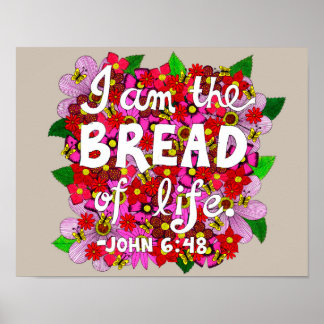 Póster Tonos rosas Flores Doodle Typografía Biblia Verso