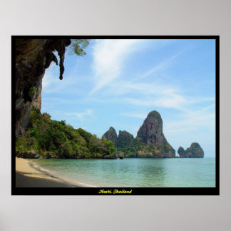 Póster Tonsai Beach-Railay Beach Krabi Thailand Print