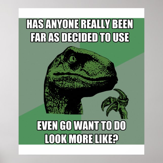 Póster Tonterías de Philosoraptor (Frente)