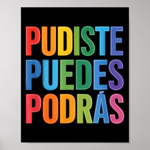 Póster Tonto pudiste puedes podrás español motivacional F