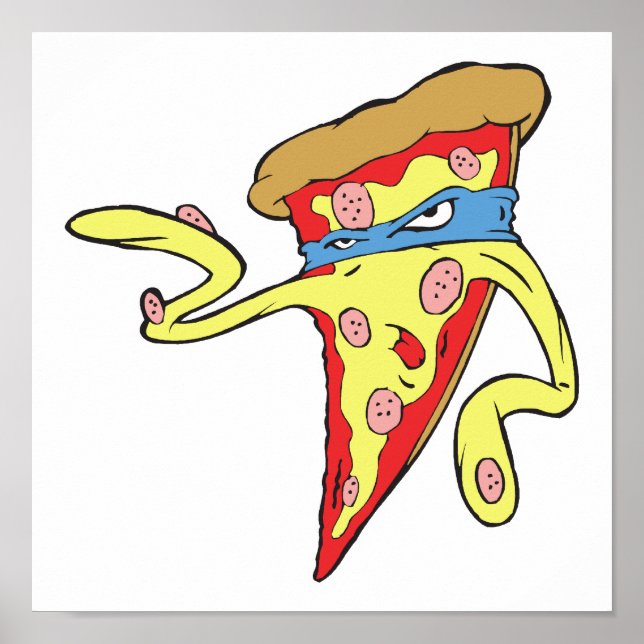 Póster tonto superhéroe villian pepperoni personaje de pi (Frente)