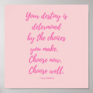 Póster Tony Robbins Inspirational destiny quote Poster
