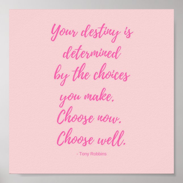 Póster Tony Robbins Inspirational destiny quote Poster (Frente)