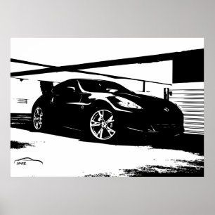 Póster Top del tejado de Nissan 370Z